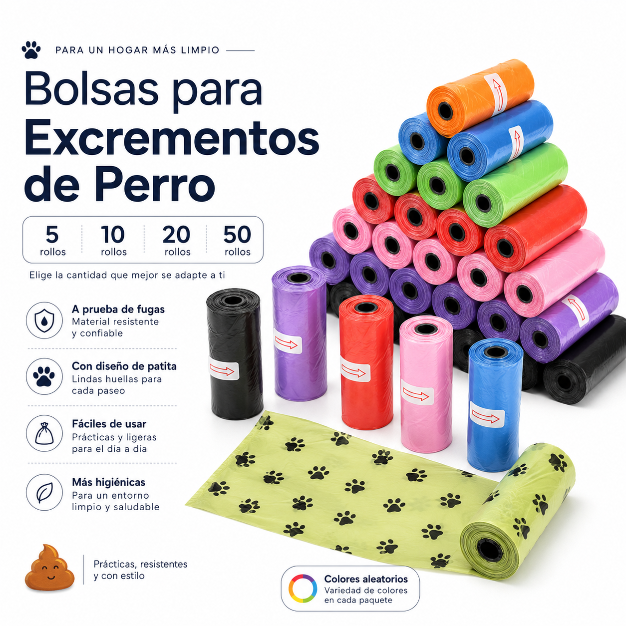 Bolsas Reforzadas para Desechos de Mascotas